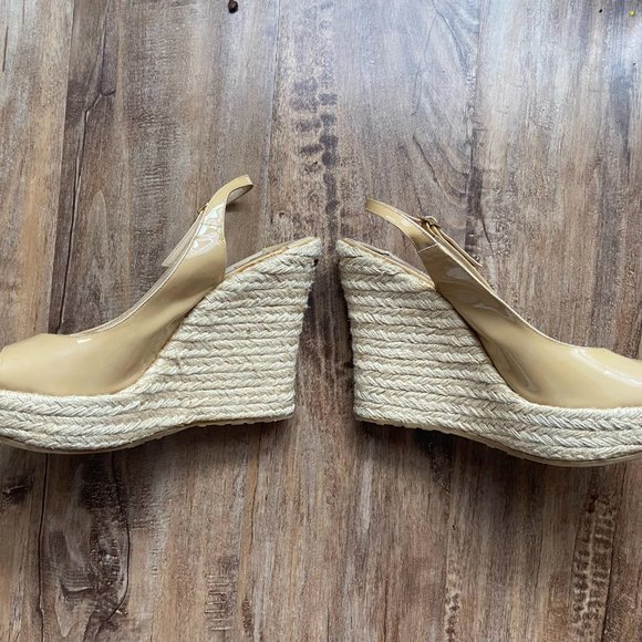 Jimmy Choo Nude Patent Espadrilles - Picture 2 of 5